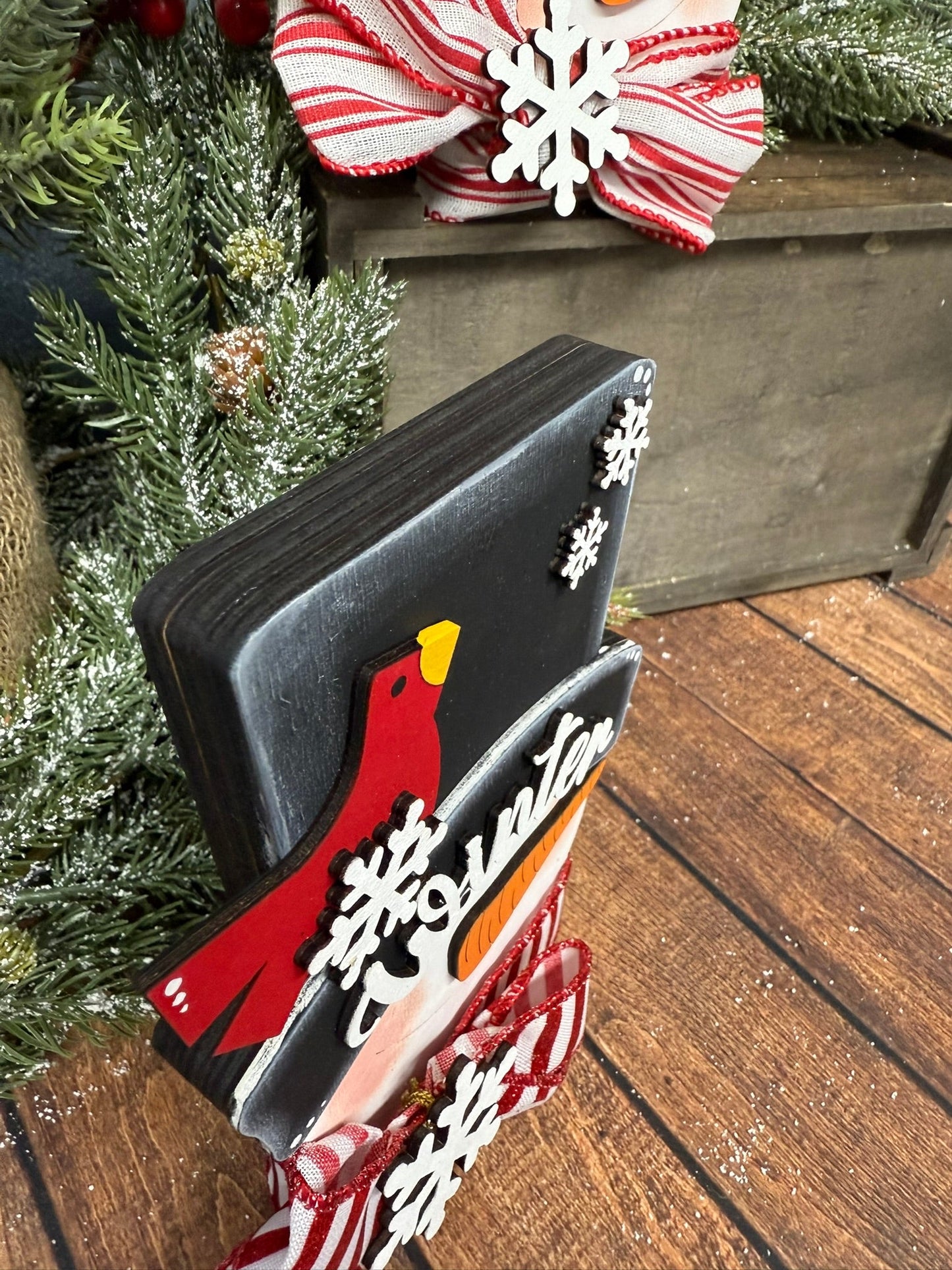 Chunky Winter Snowman Head - Nifty Decor & More