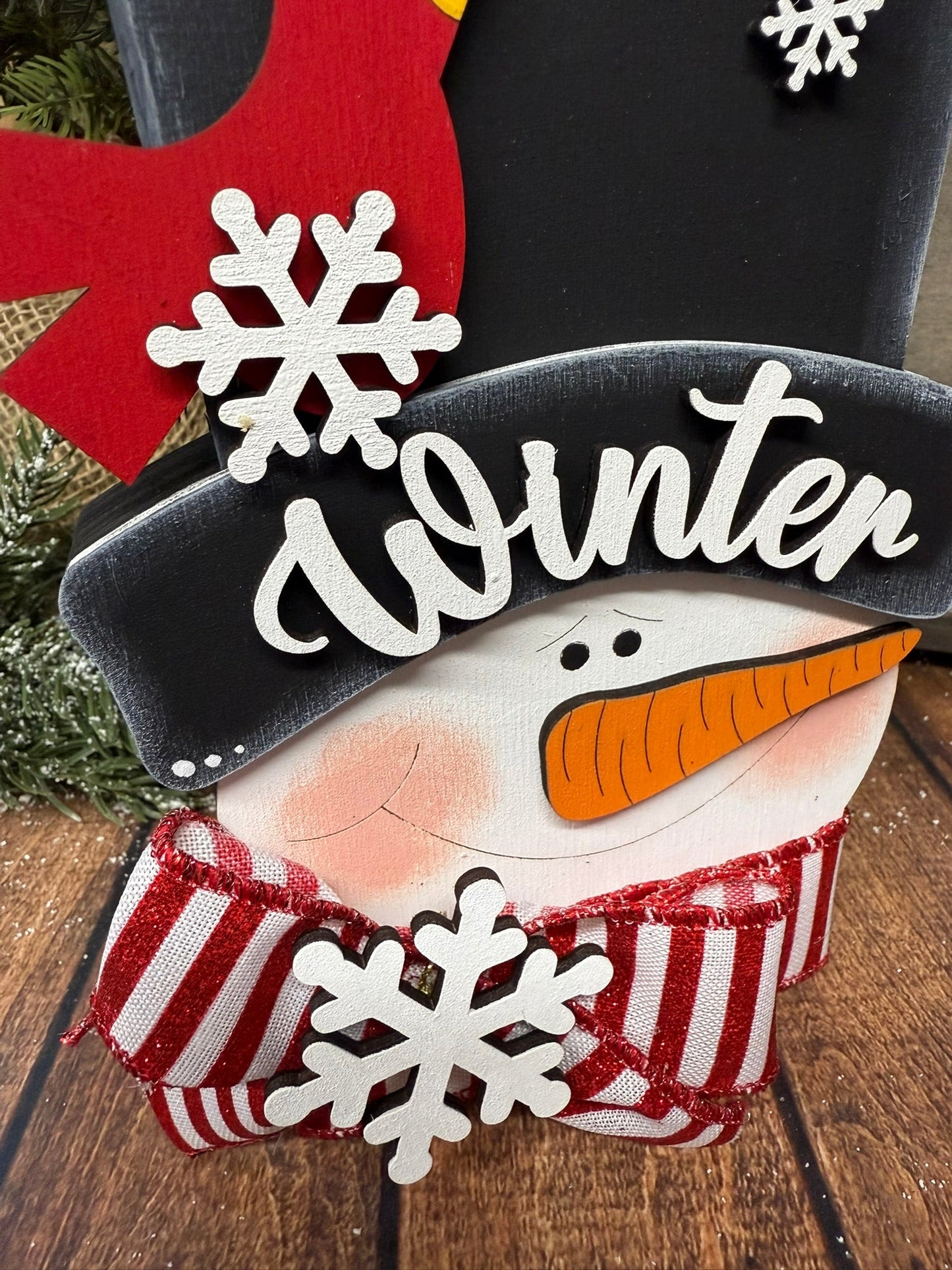 Chunky Winter Snowman Head - Nifty Decor & More
