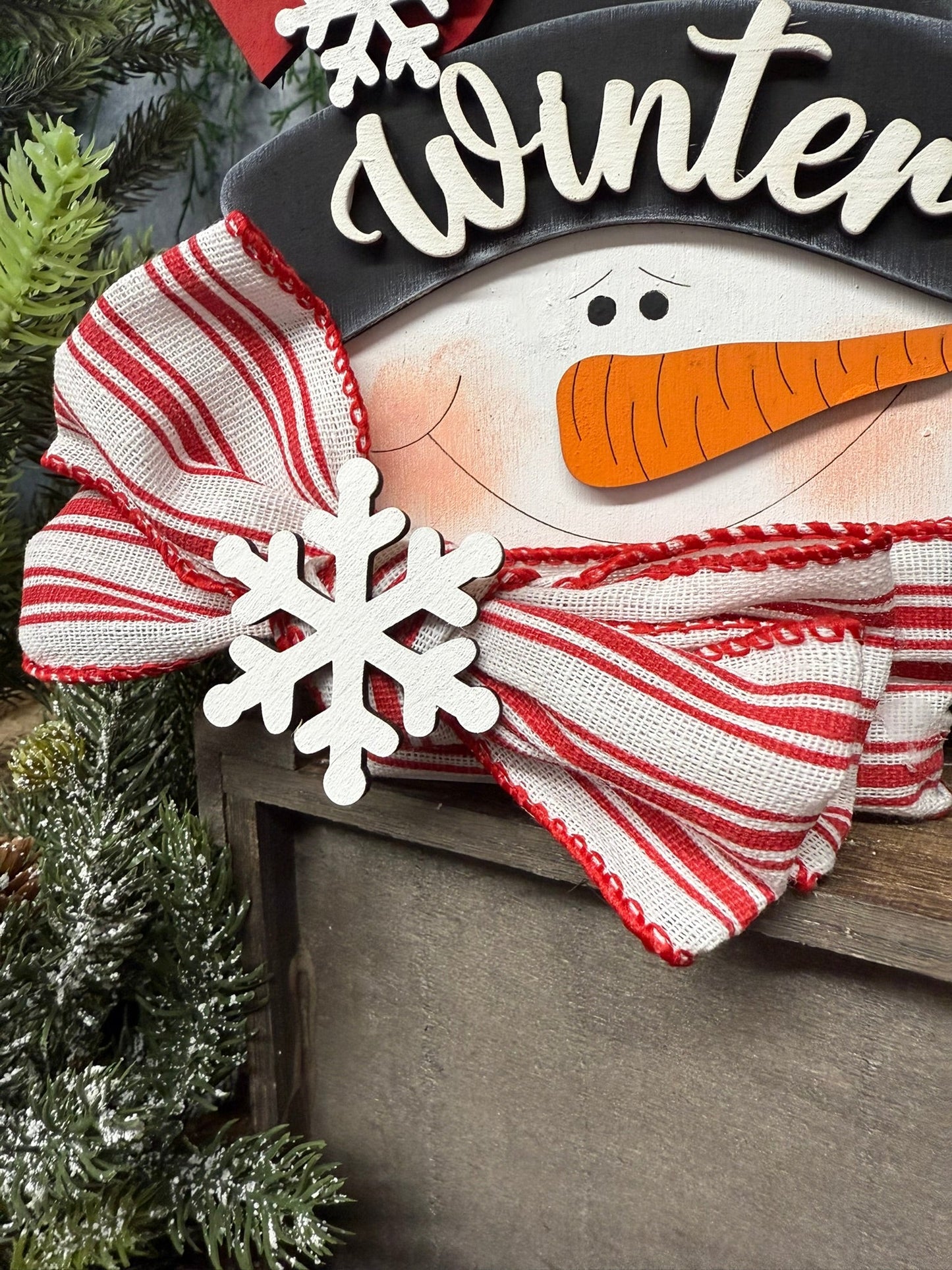 Chunky Winter Snowman Head - Nifty Decor & More