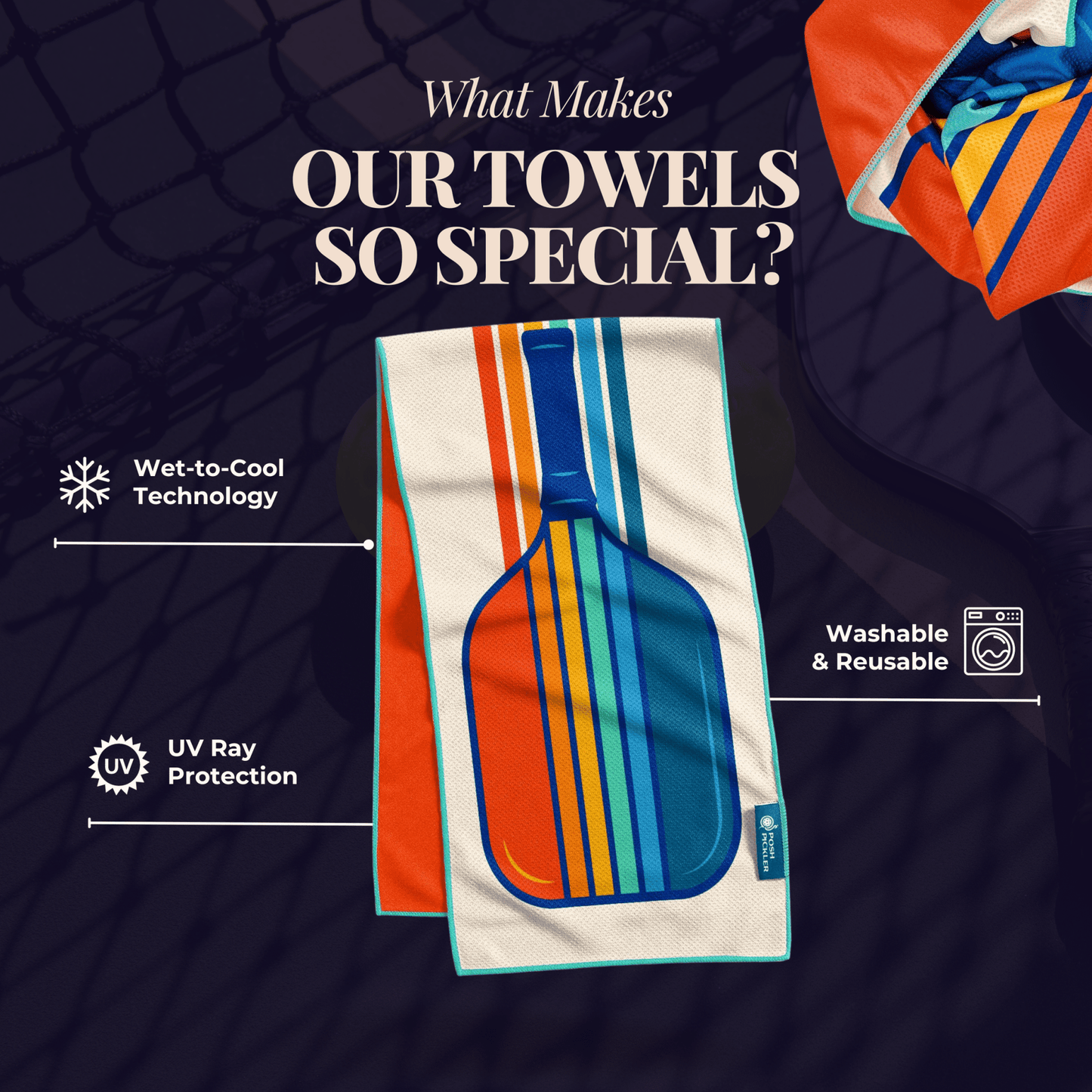 Cooling Towel Vintage Victory Pickleball Design, Moisture-Wicking Sports Accessory, Perfect Gift for Athletes & Pickleball Fans Pickleball Towel