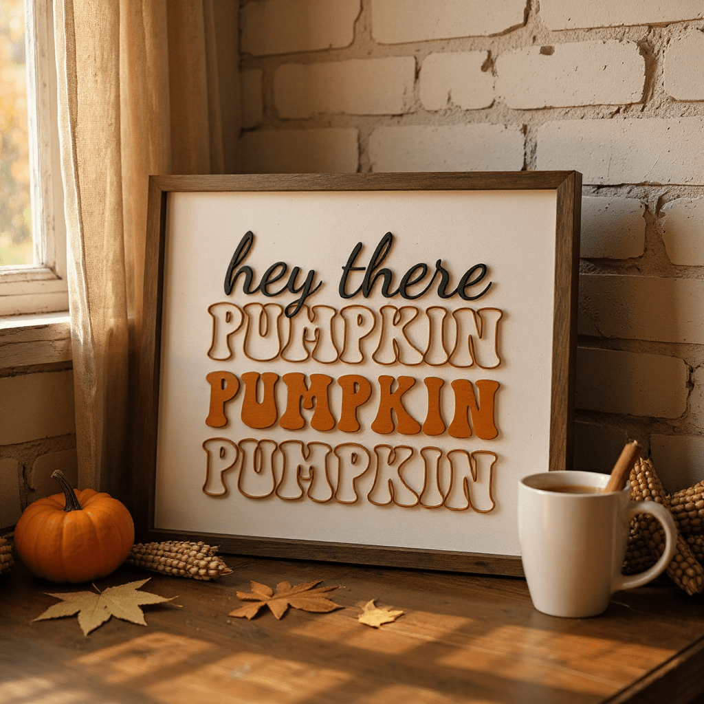 Cozy Fall Home Wall Decor Fall Wall Decor Hey There Pumpkin
