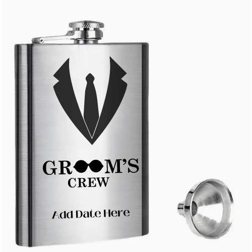 Custom Groom Flask Groom