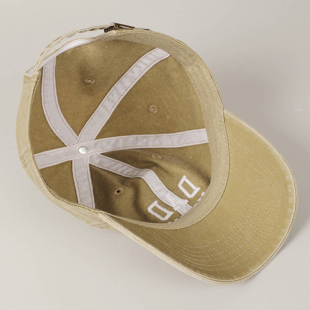 DAD EST.2025 Baseball Cap, Khaki Embroidered Lettering Dad Hat, Casual Wear for New Fathers Gift Men's Cap