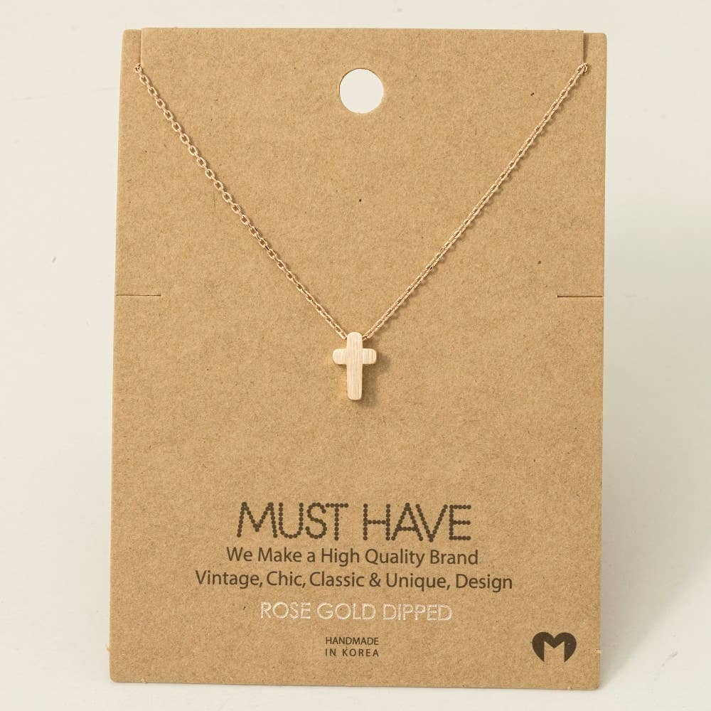 Dainty Mini Cross Pendant Necklace Faith Necklace