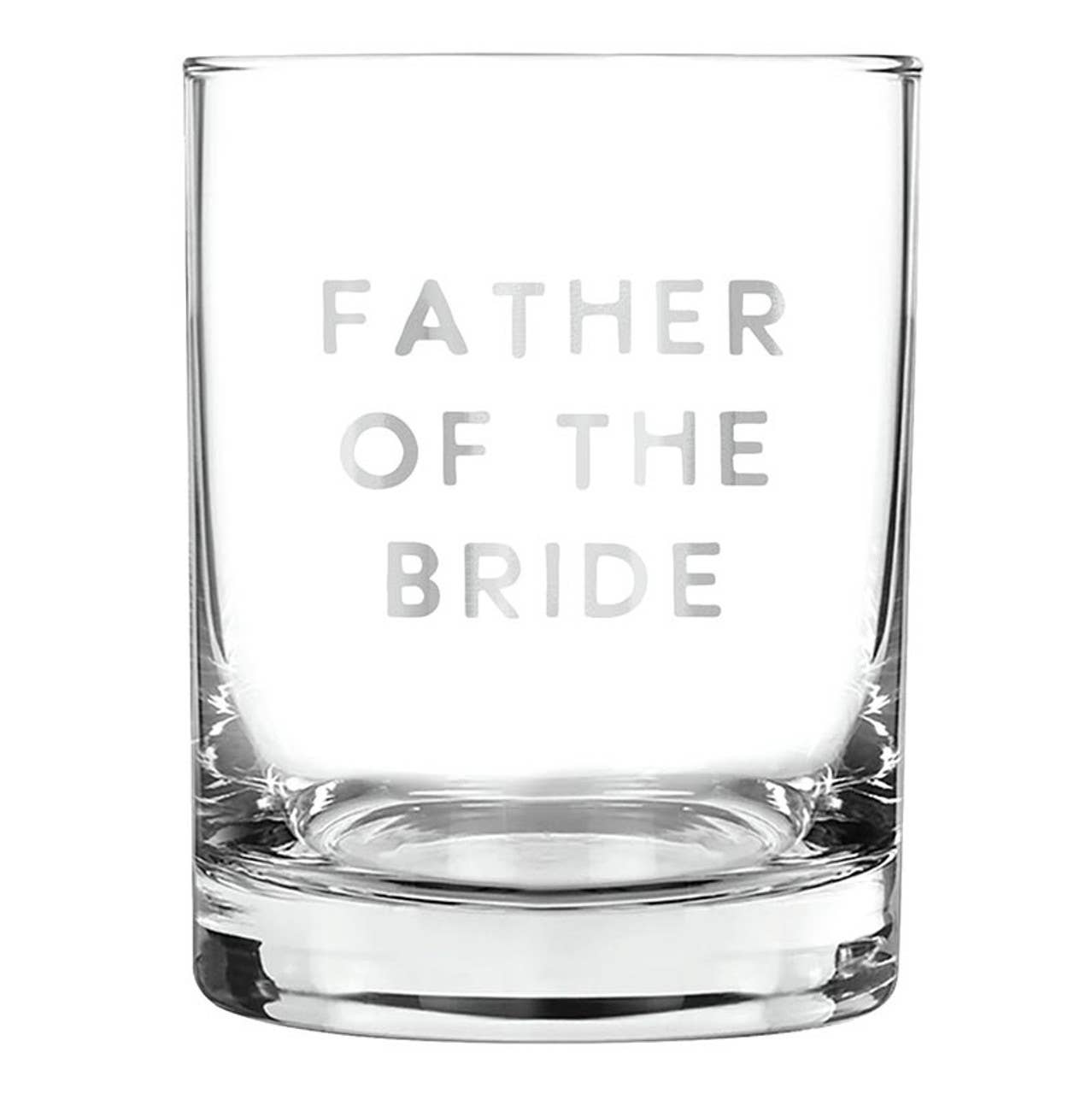 DOF Glass Rocks Tumblers Father of the Bride