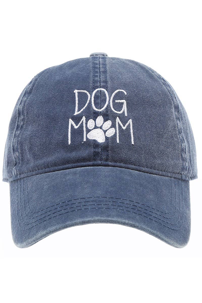 Dog Mom Baseball Cap, Embroidered Cotton Hat, Perfect for Proud Pup Parents, Cute Dog Lover Gift Hats NAVY