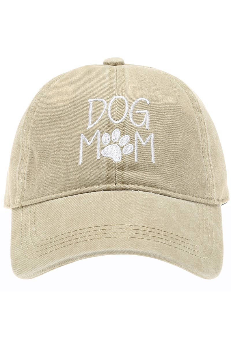 Dog Mom Baseball Cap, Embroidered Cotton Hat, Perfect for Proud Pup Parents, Cute Dog Lover Gift Hats KHAKI