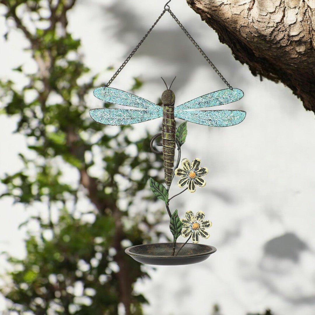 Dragonfly Birdfeeder, Unique Wildlife Feeder for Backyard Birdwatching, Enhances Garden Ambiance - Nifty Decor & More
