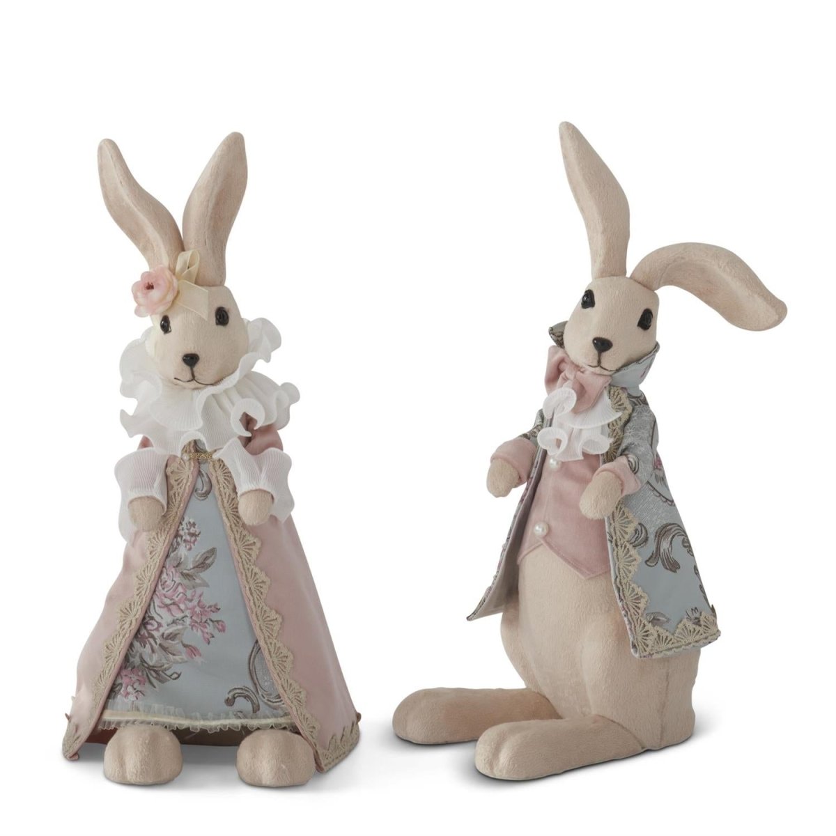Easter Bunnies Wearing Jackets Set of 2 - Nifty Decor & More
