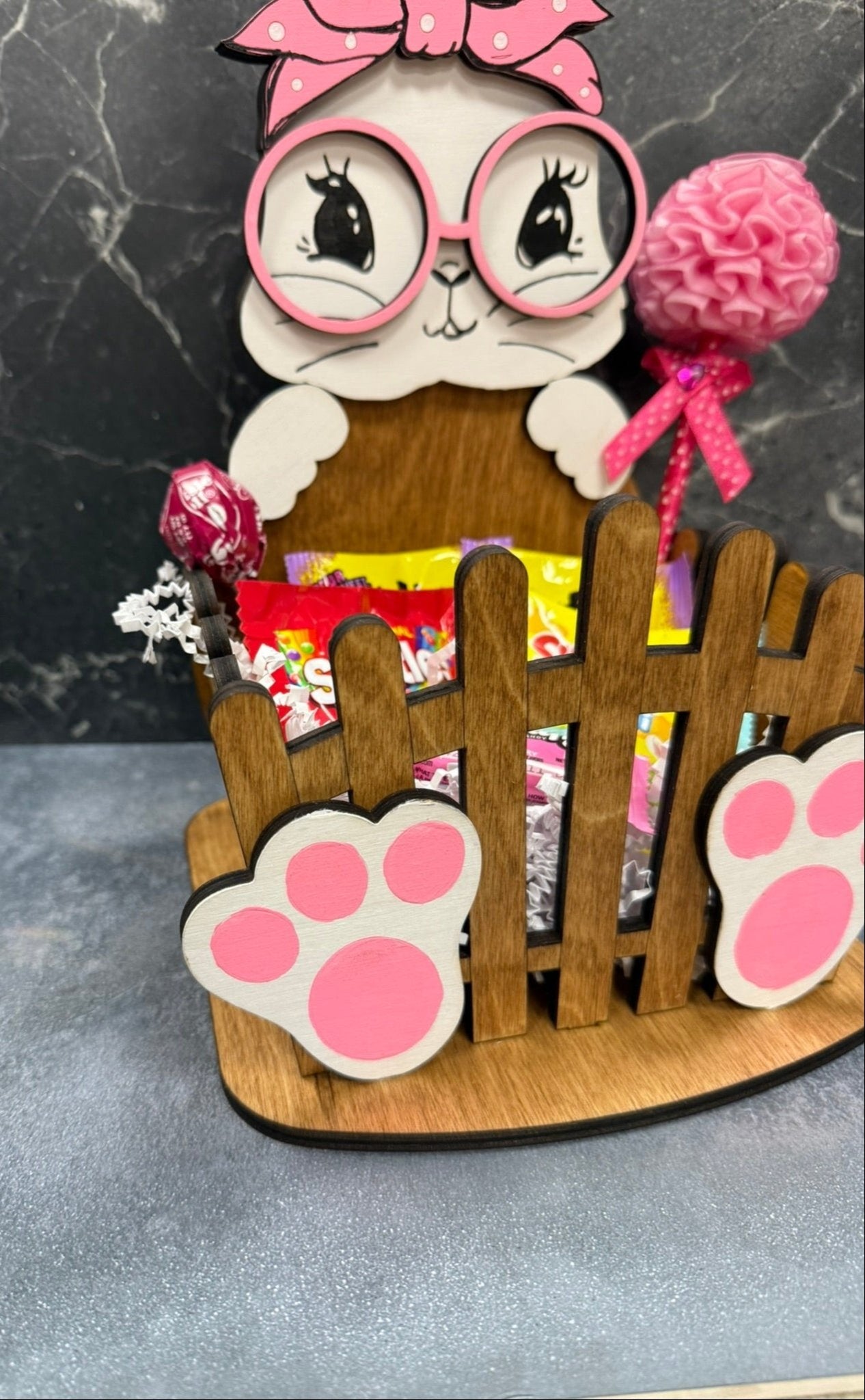 Easter Bunny Gift Basket - Cute Easter Basket for Kids, Fill with Candy & Toys, Perfect for Spring Celebrations