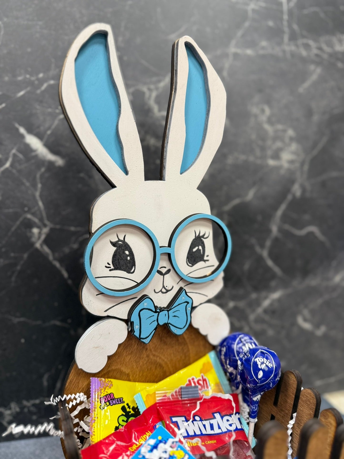 Easter Bunny Gift Basket - Cute Easter Basket for Kids, Fill with Candy & Toys, Perfect for Spring Celebrations