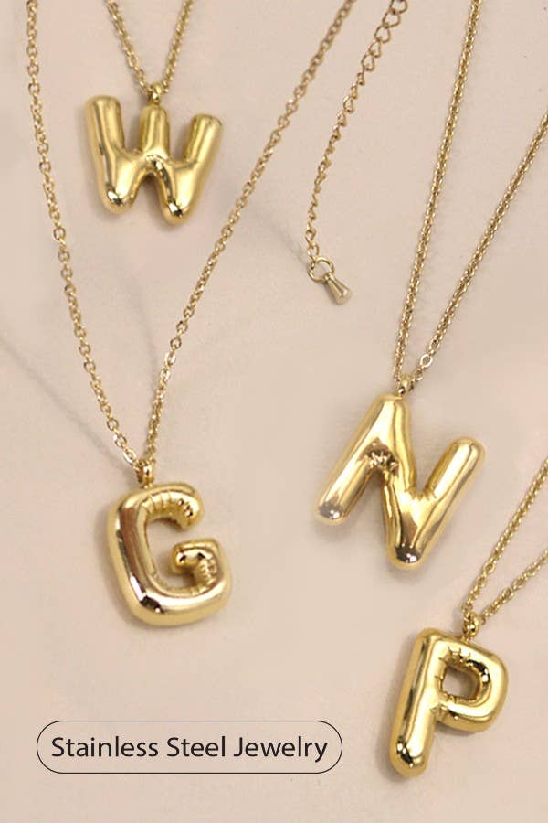 Elegant Initial Necklace 18K Stainless Steel , Durable Tarnish - Free Personalized Accessory, Thoughtful Gift for Women - Nifty Decor & More