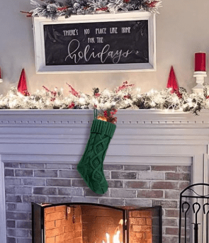 Embroidered Christmas Stockings Christmas Stockings Green