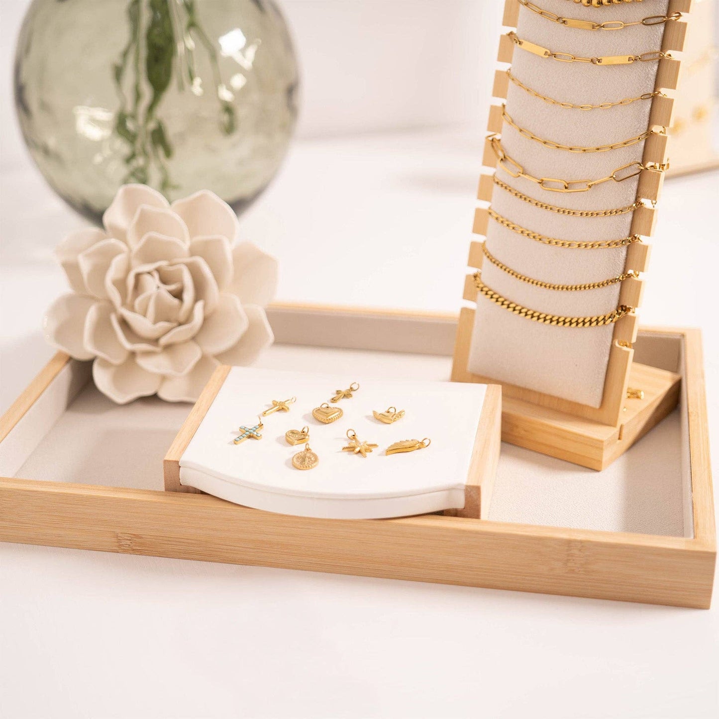 Faith & Love Charms, 18K Gold PVD Pendant, Gift for Mom, Mother's Day Inspirational Jewelry - Nifty Decor & More