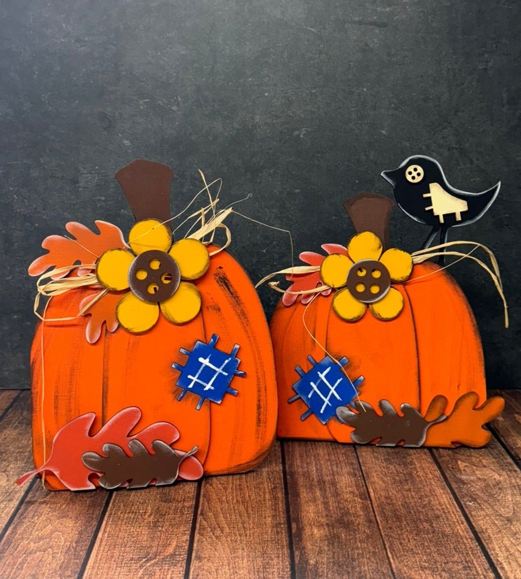 Fall Pumpkin Sunflowers & Crows