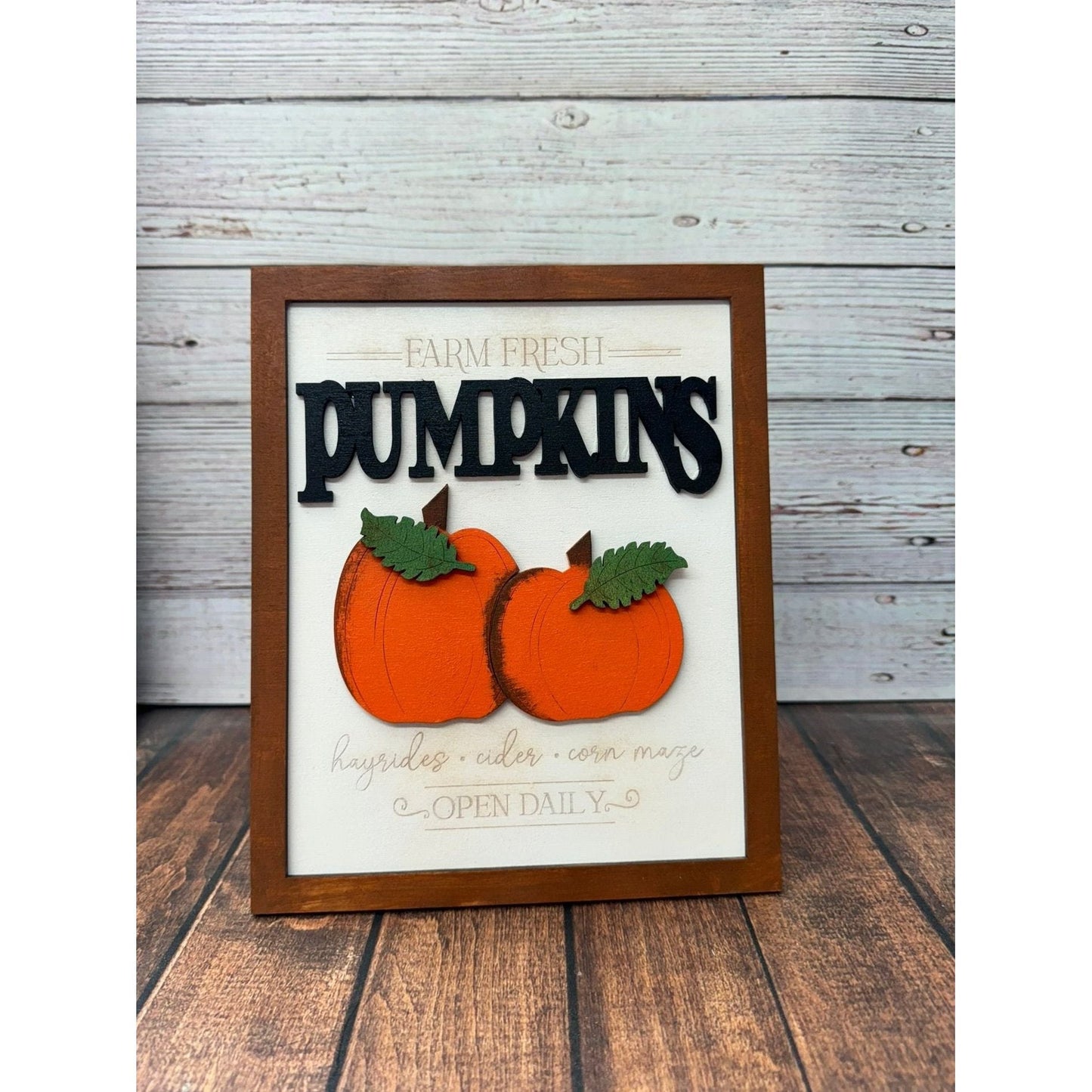 Fall Wooden Signs Pumpkins