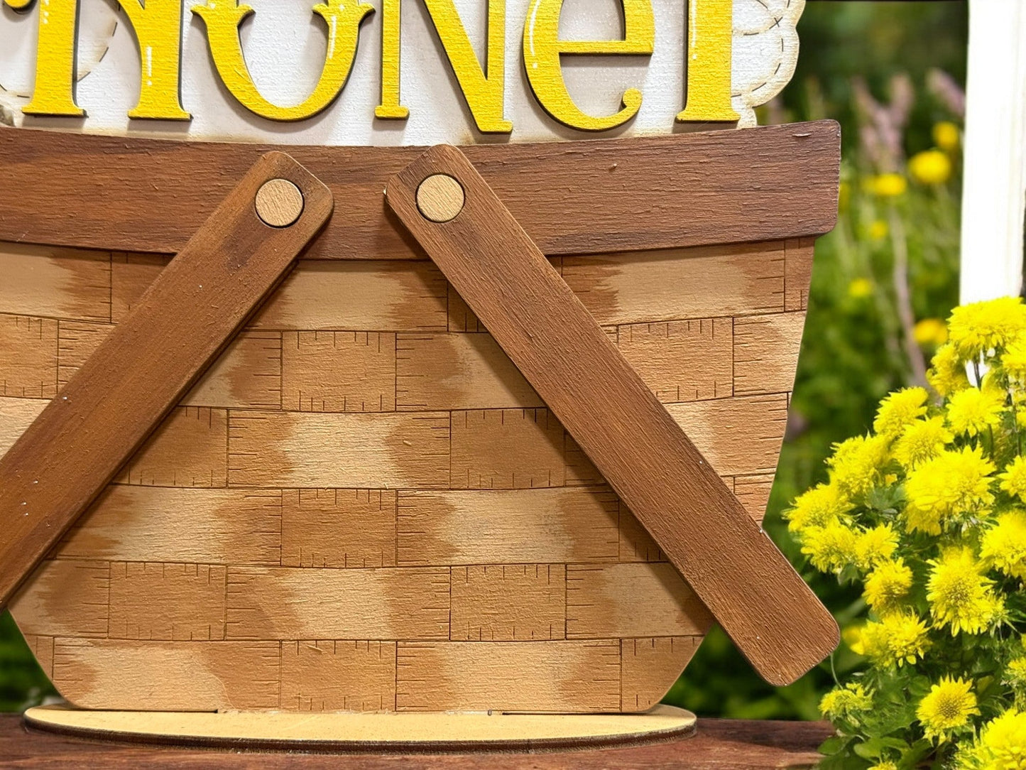 Farm Fresh Honey Weave Basket, Cute Bumble Bee Decor Shelf Sitter for Springtime Charm, Great Gift for Nature Enthusiasts