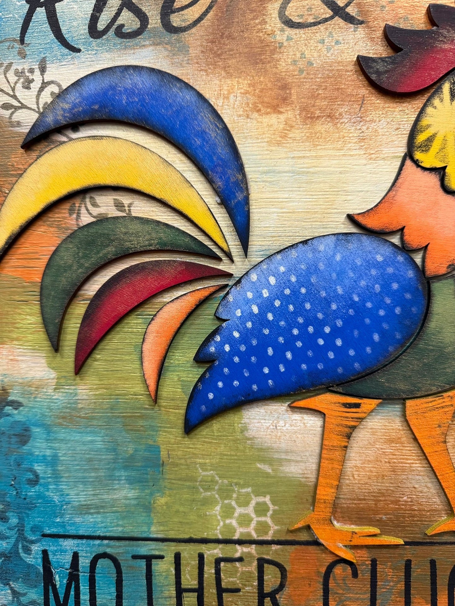 Farmhouse Colorful Rooster Wall Decor Farmhouse Wall Decor