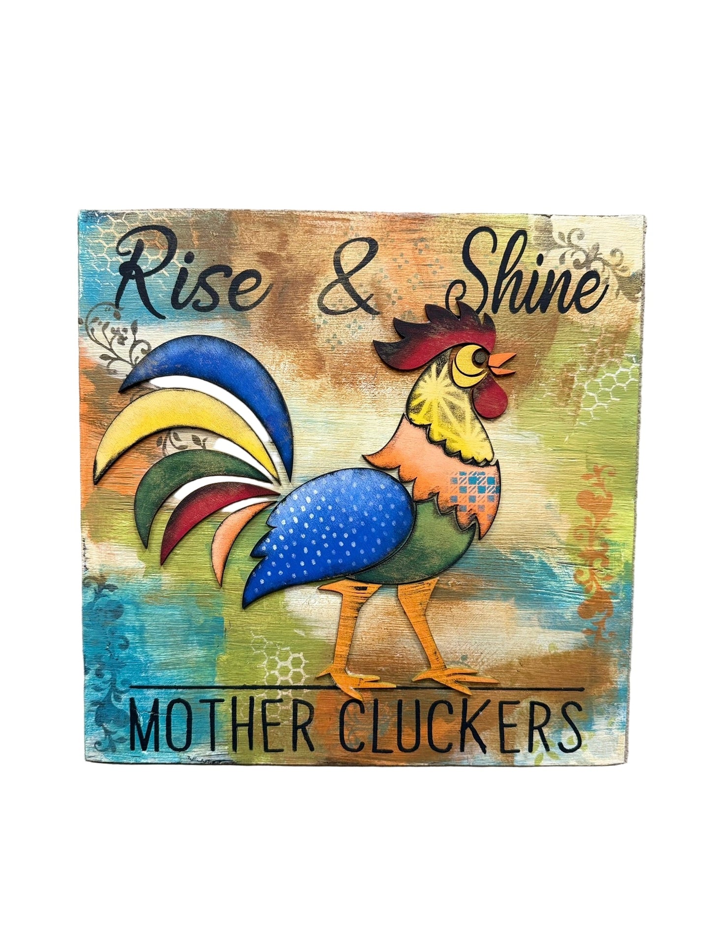 Farmhouse Colorful Rooster Wall Decor Farmhouse Wall Decor