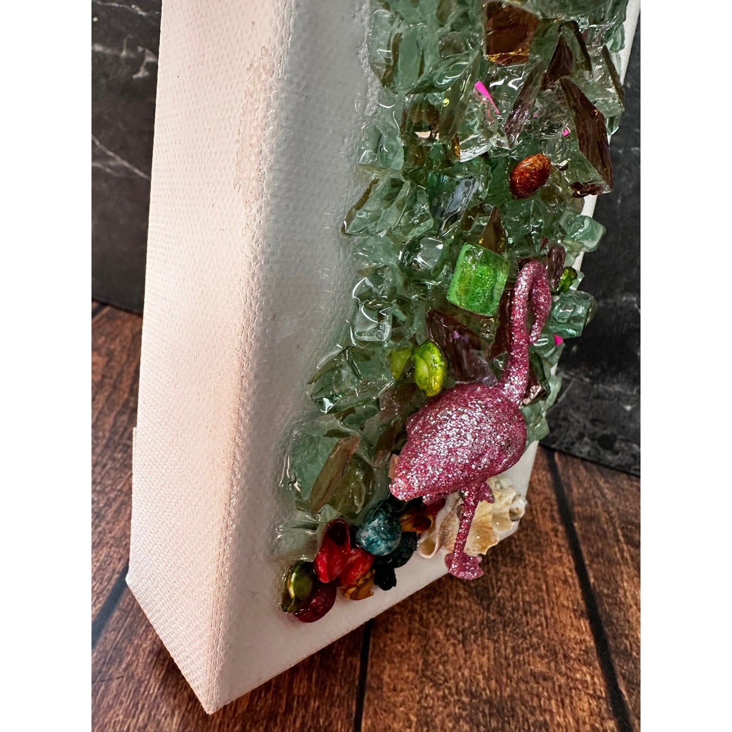 Flamingo Christmas Tree Resin Frame - Nifty Decor & More