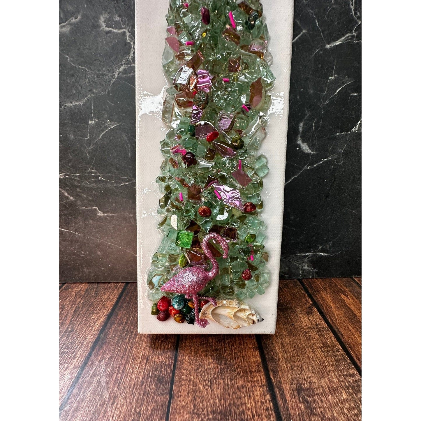 Flamingo Christmas Tree Resin Frame - Nifty Decor & More