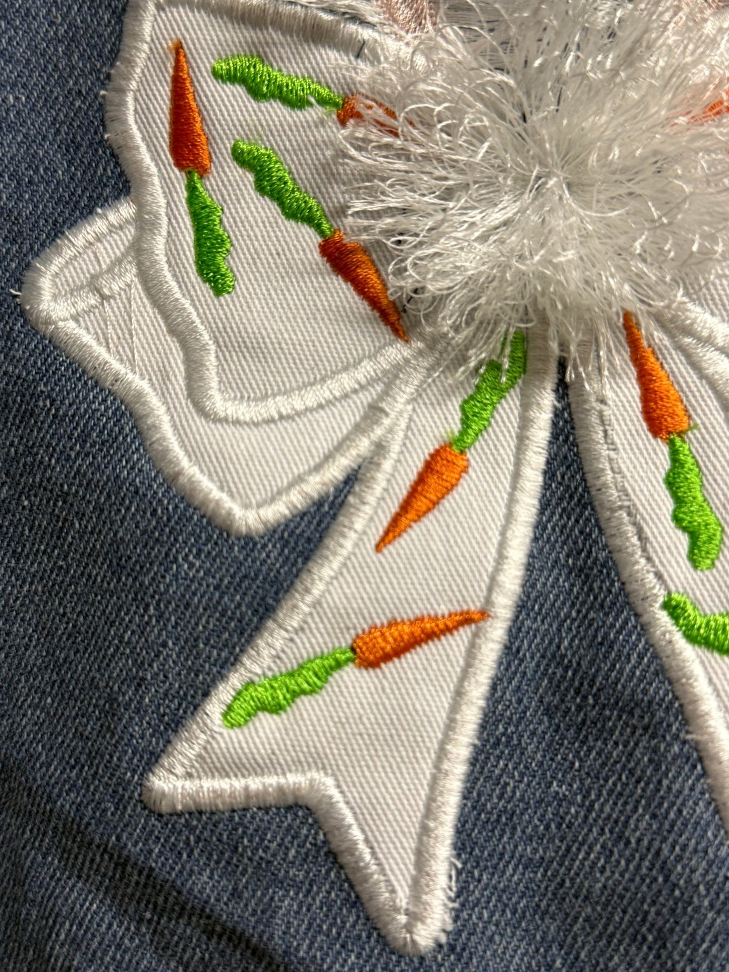 Fluffy Bunny Ears Denim Jacket - Kids Fashion Outerwear, Cute & Cozy Spring Style, Adorable Rabbit Design for Little Ones