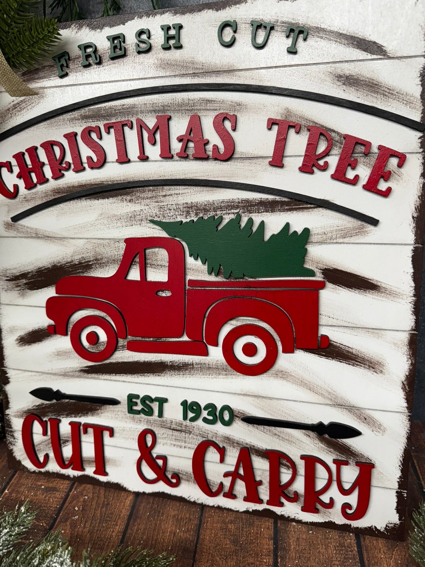 Fresh Cut Christmas Tree Truck - Nifty Decor & More