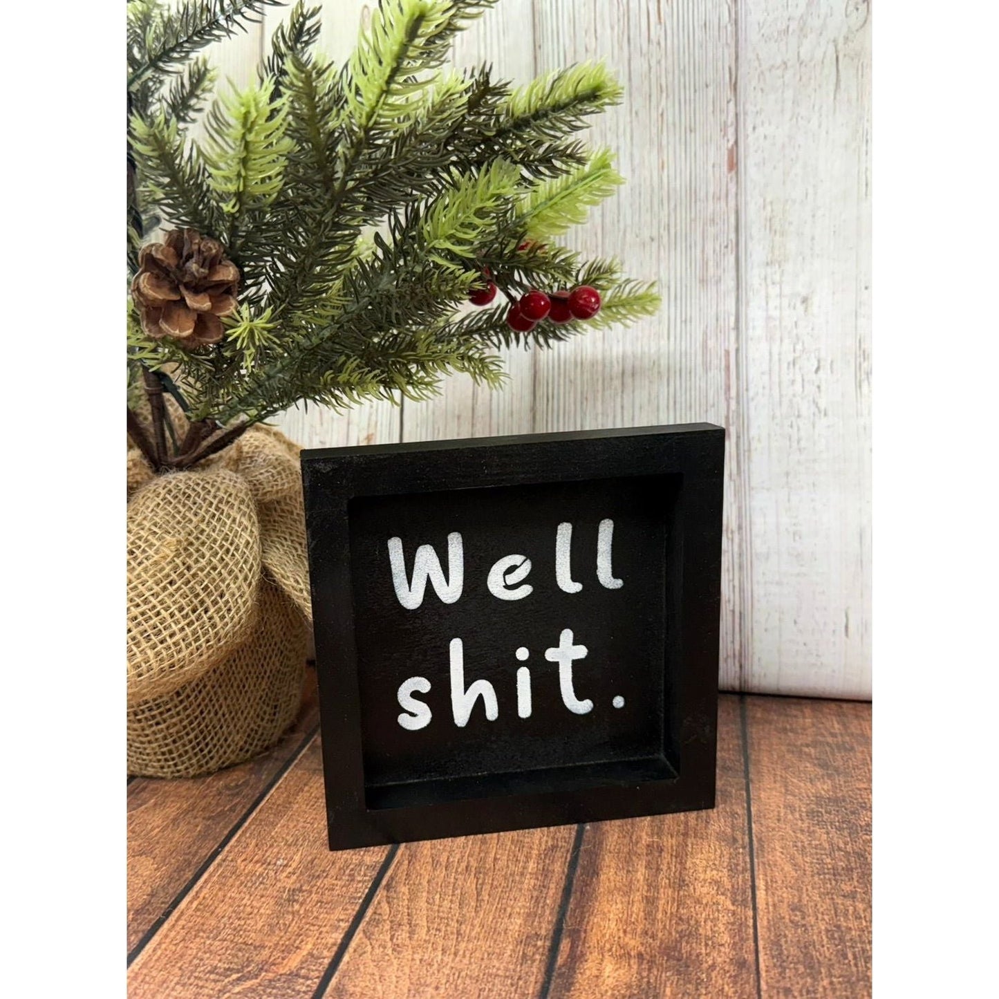 Funny Wood Block Sign