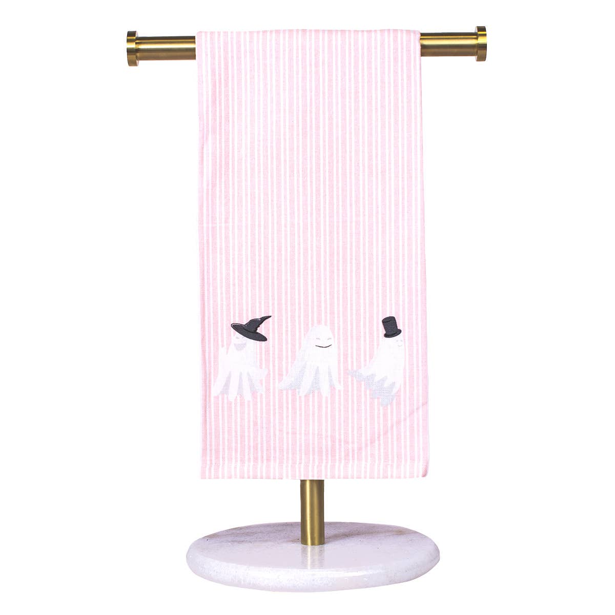 Ghouls Just Wanna Have Fun Hand Towel, Light Pink Black White Halloween Decor, Spooky Bathroom Accessory, Halloween Gift for Ghost Lovers - Nifty Decor & More