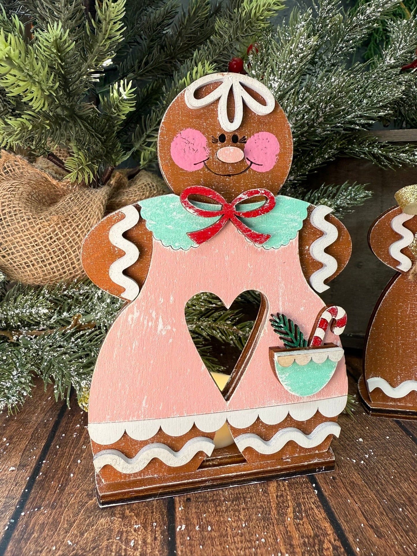 Gingerbread Boy & Girl Votive - Nifty Decor & More