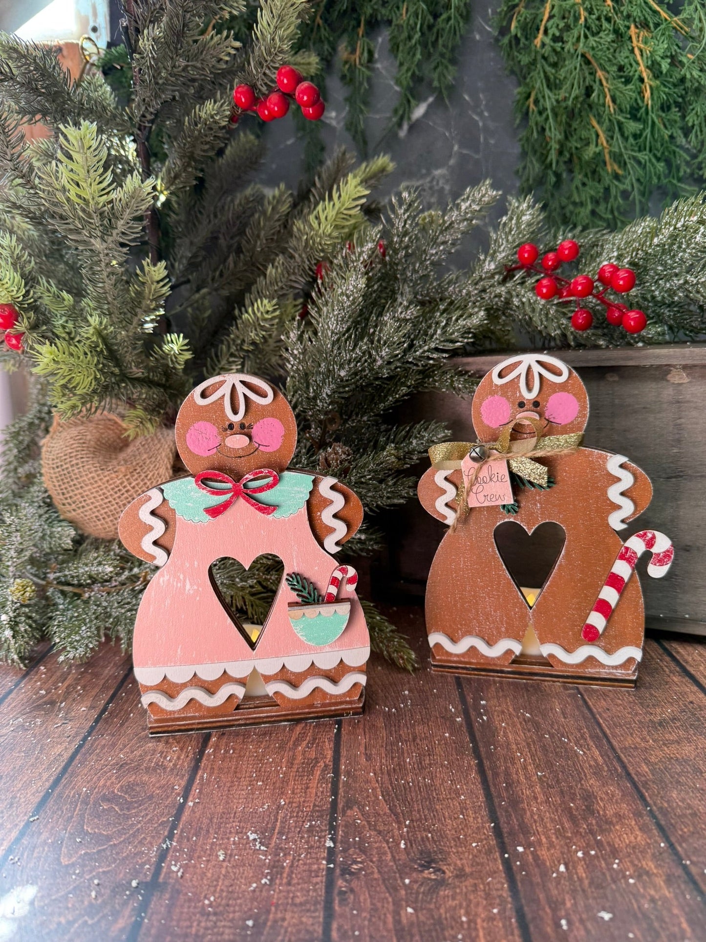 Gingerbread Boy & Girl Votive - Nifty Decor & More