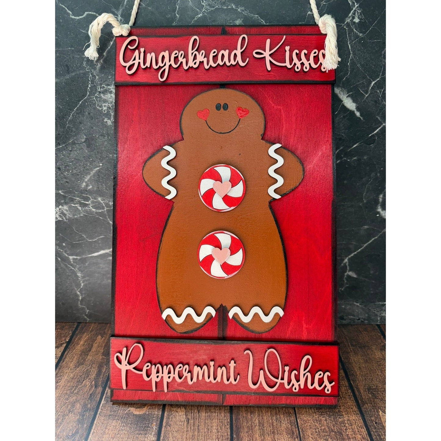 Gingerbread Kisses Pallet Sign - Nifty Decor & More