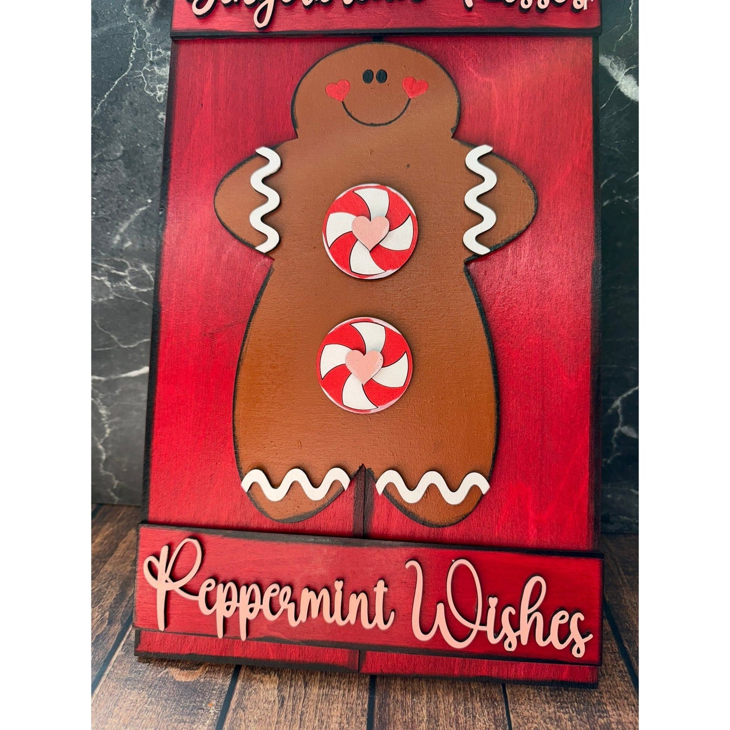 Gingerbread Kisses Pallet Sign - Nifty Decor & More