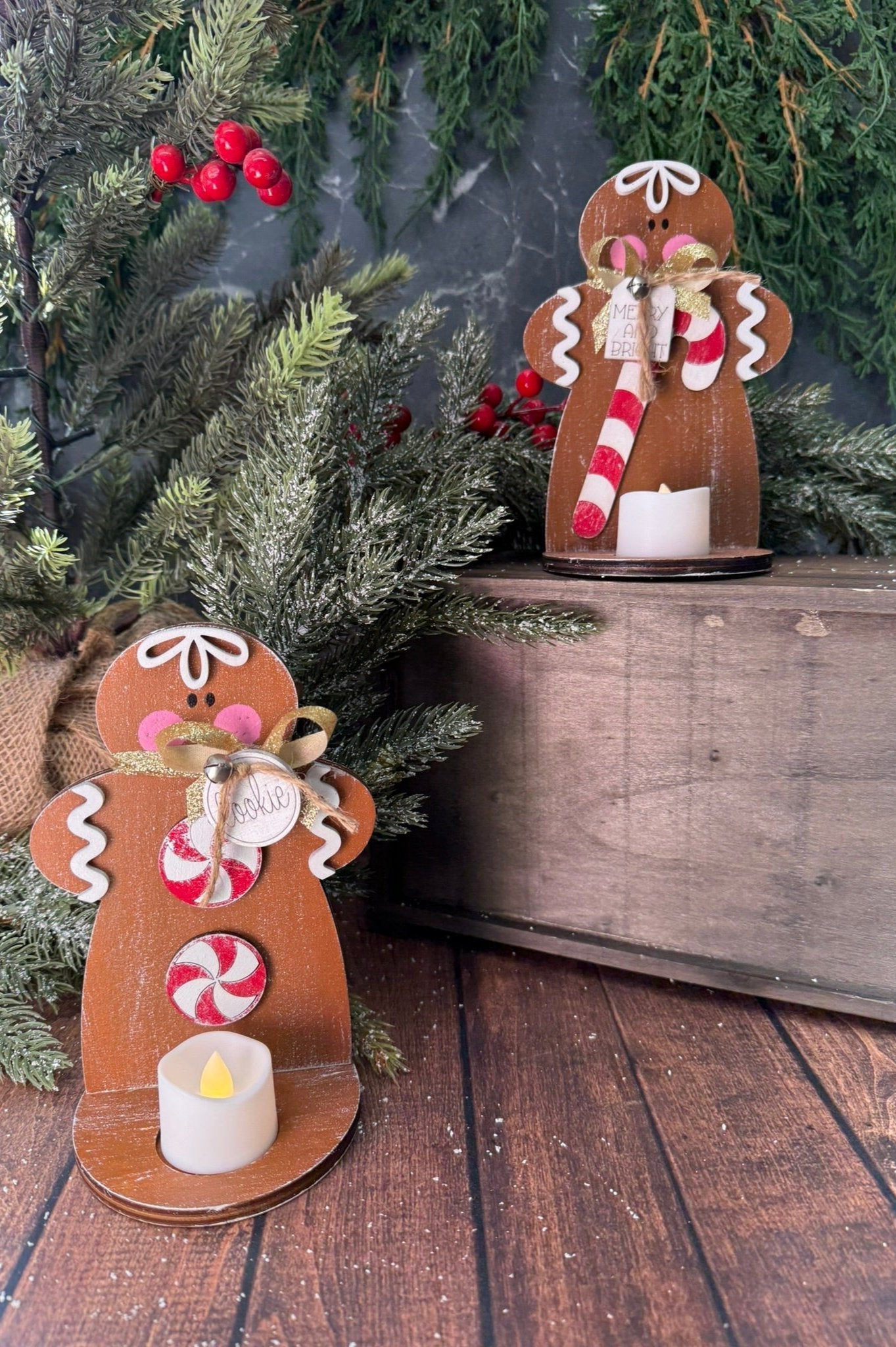 Gingerbread Votive Set - Nifty Decor & More