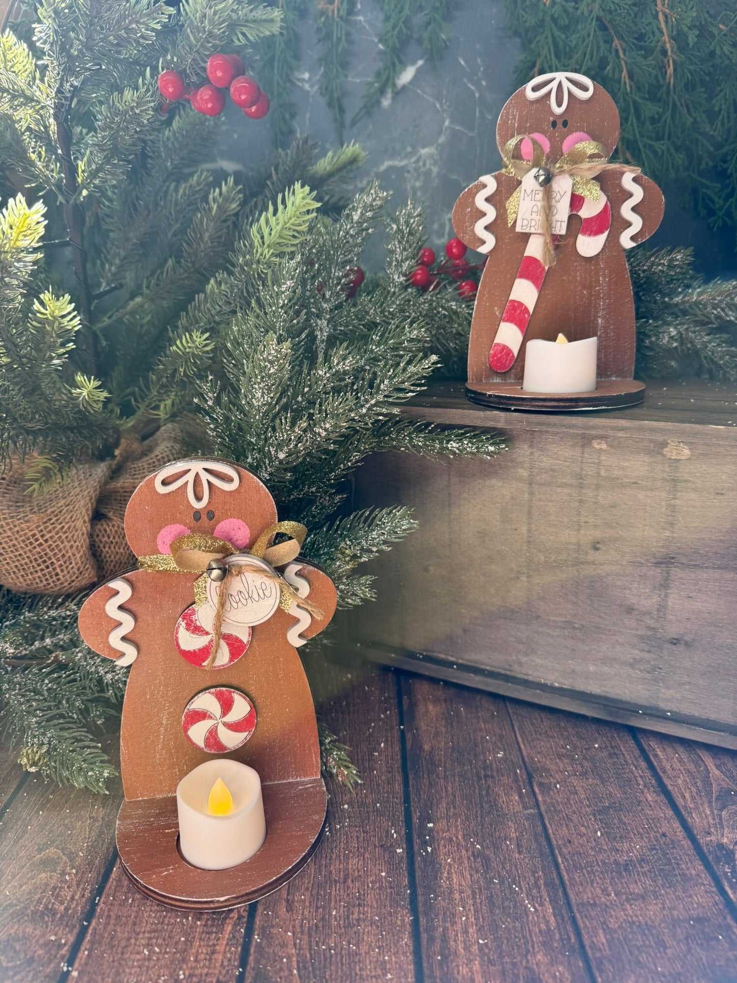 Gingerbread Votive Set - Nifty Decor & More