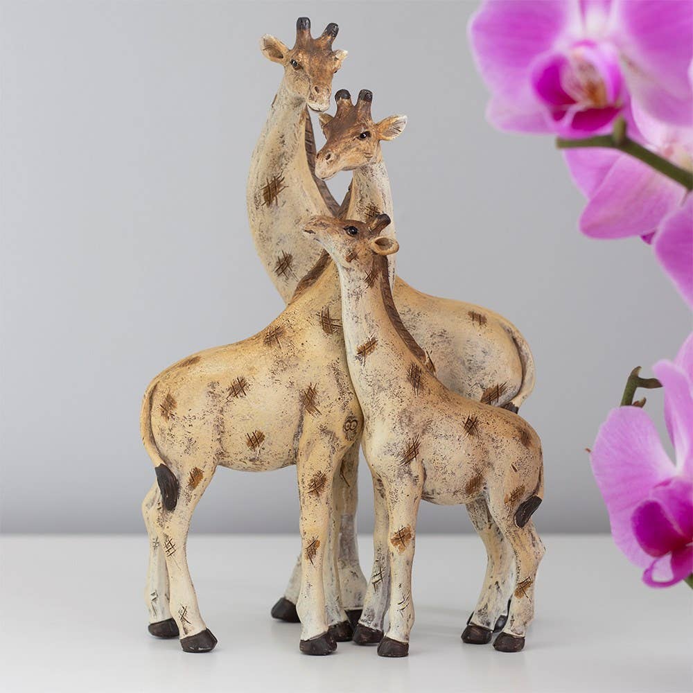 Giraffe Family Figurine - Resin Anniversary Gift for Couples, Families - Unique Home Decor & Keepsake Table decor