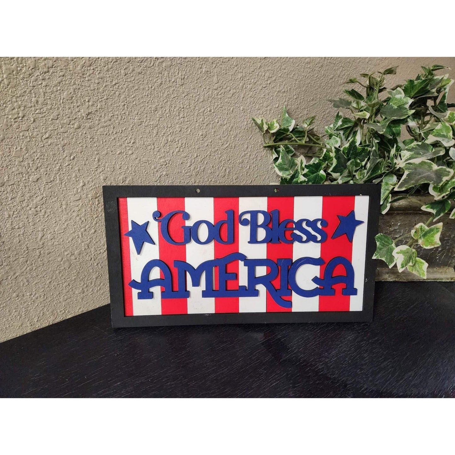 God Bless America Patriotic Wall Decor