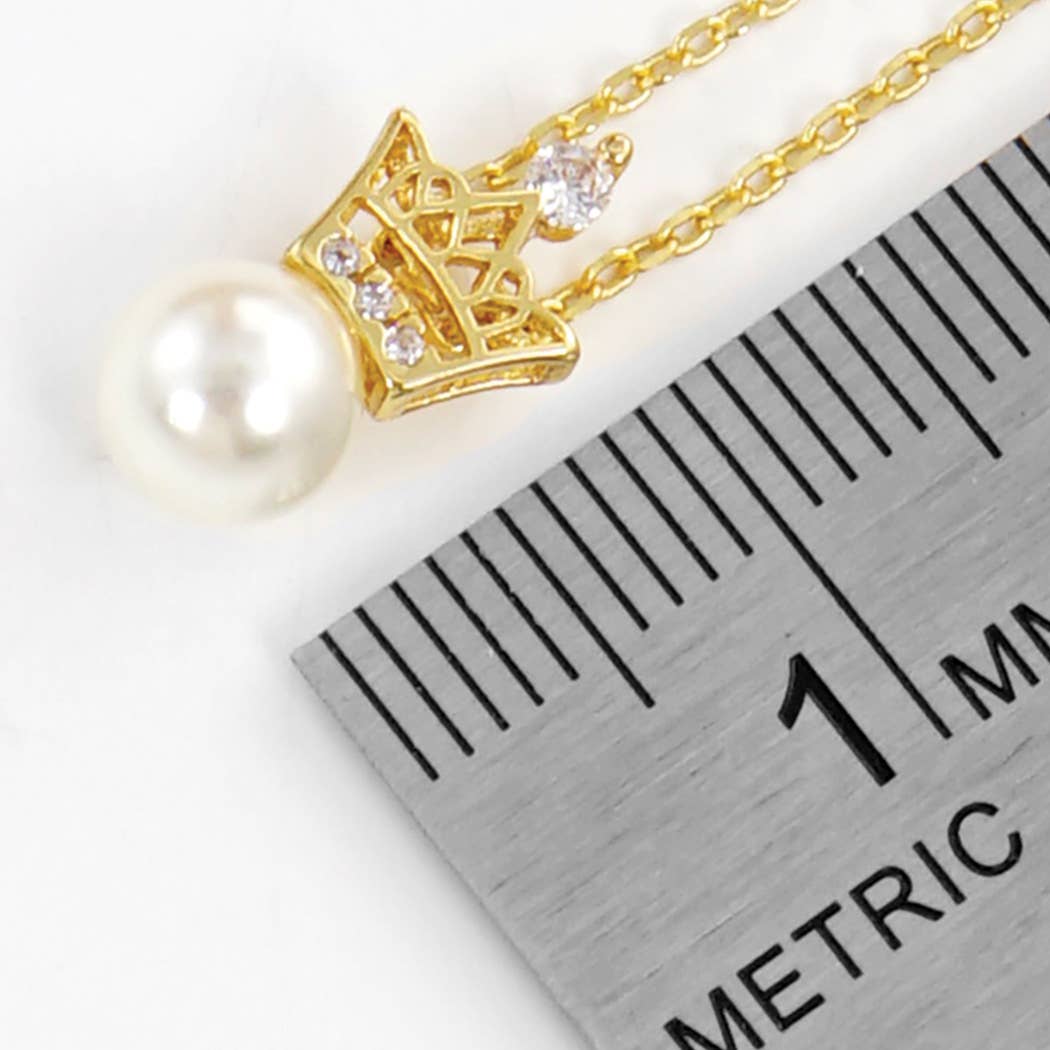 Crown Bridesmaid Necklace Gold-Dipped