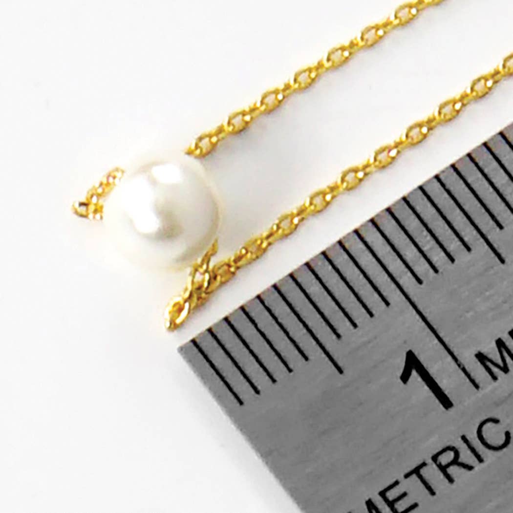 Pearl Bridesmaid Necklace Gold-Dipped