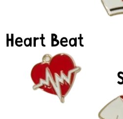 Golden Nurse Pendant Charms, Elegant and Shiny, Perfect for Jewelry Making, Nurse Appreciation Gift Nurse charm Heart Beat