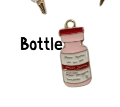Golden Nurse Pendant Charms, Elegant and Shiny, Perfect for Jewelry Making, Nurse Appreciation Gift Nurse charm Bottle