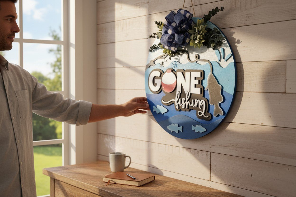 Gone Fishing Sign - Nifty Decor & More