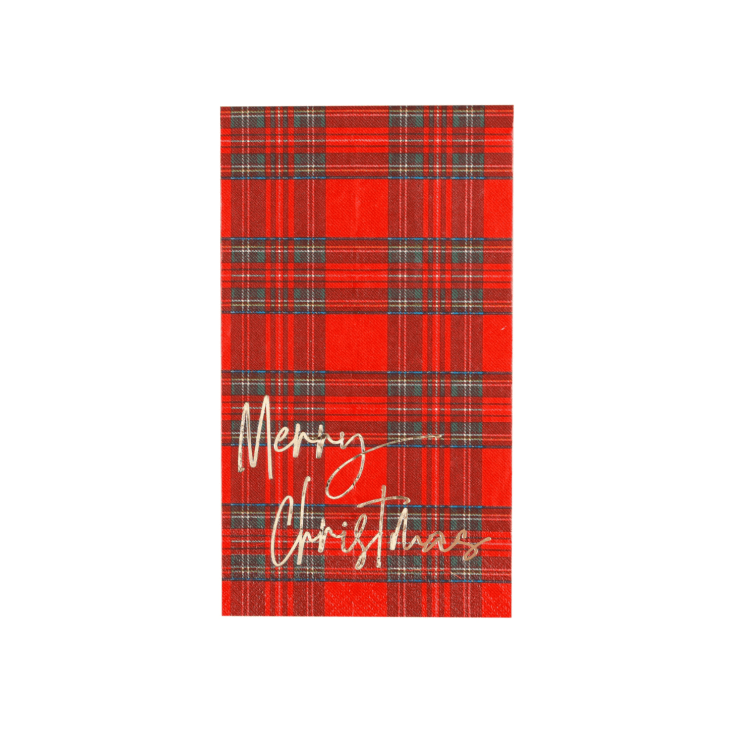 Guess and Company Red Plaid Merry Christmas Guest Towel - Nifty Decor & More