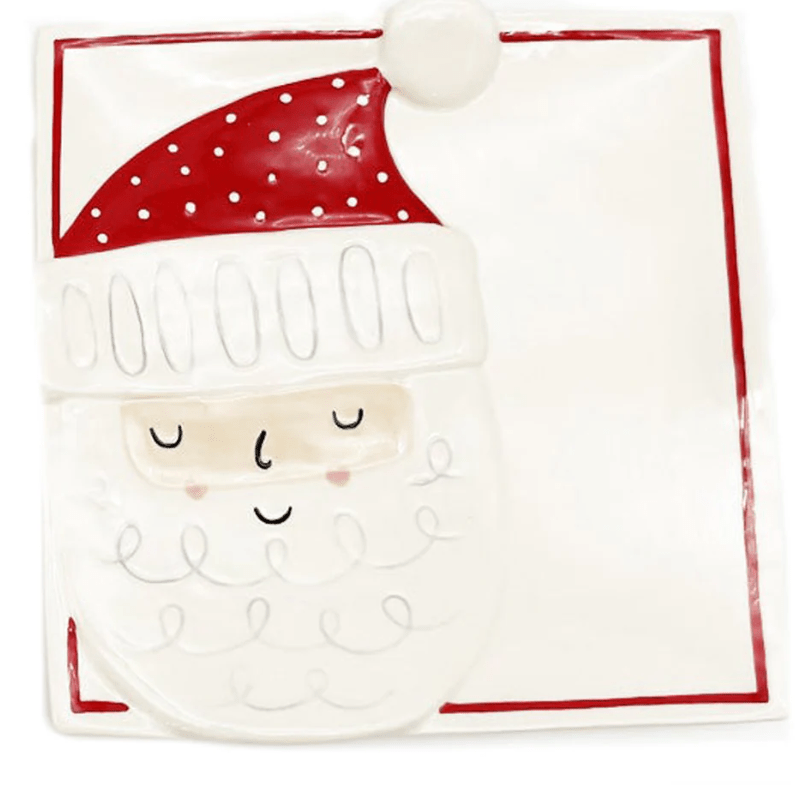 Guess and Company - Santa Square Plate - Nifty Decor & More