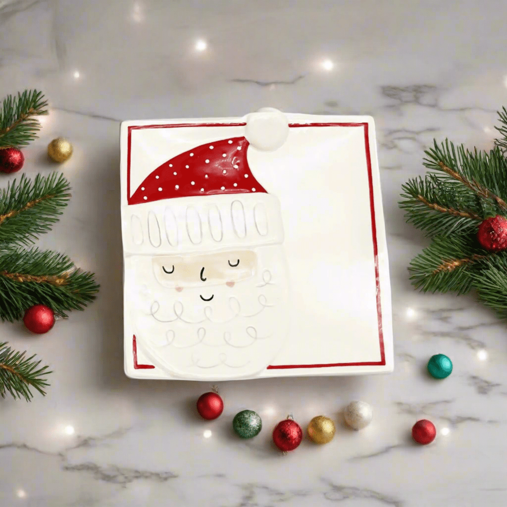 Guess and Company - Santa Square Plate - Nifty Decor & More