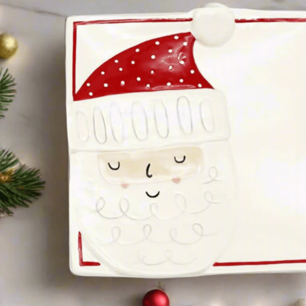 Guess and Company - Santa Square Plate - Nifty Decor & More