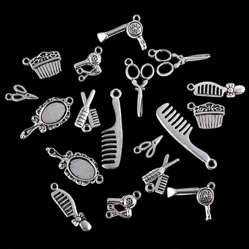 Hairdresser Pendant Charms, Cute Miniature Salon Tools Jewelry, Perfect Gift for Stylists and Beauty Lovers - Nifty Decor & More