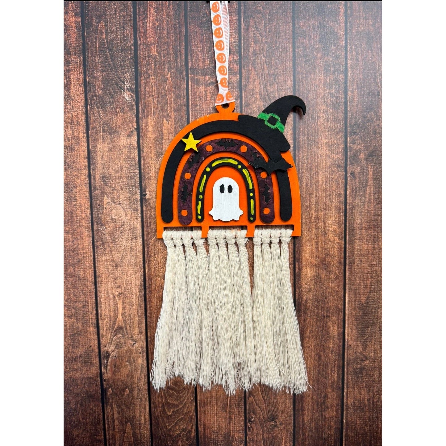 Halloween Ghost Macrame Charm - Nifty Decor & More