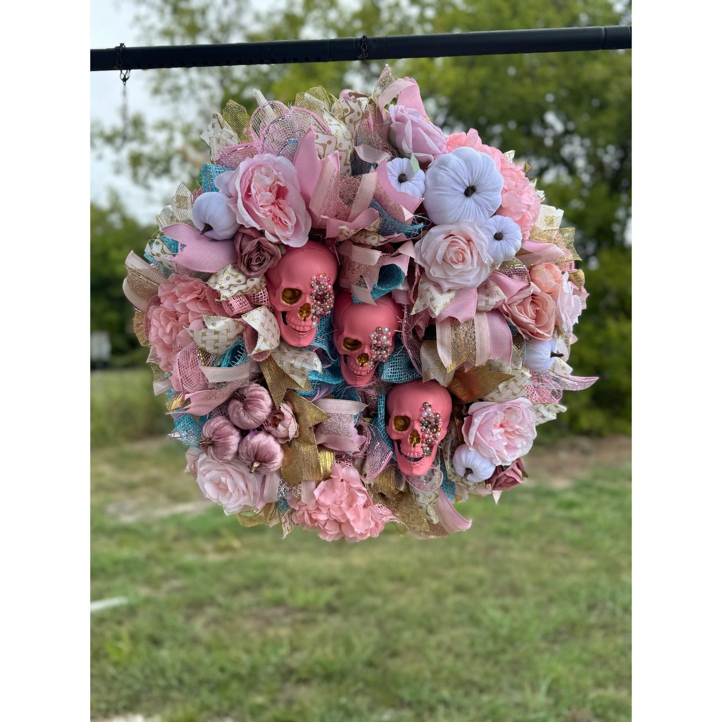 Halloween Skull Wreath