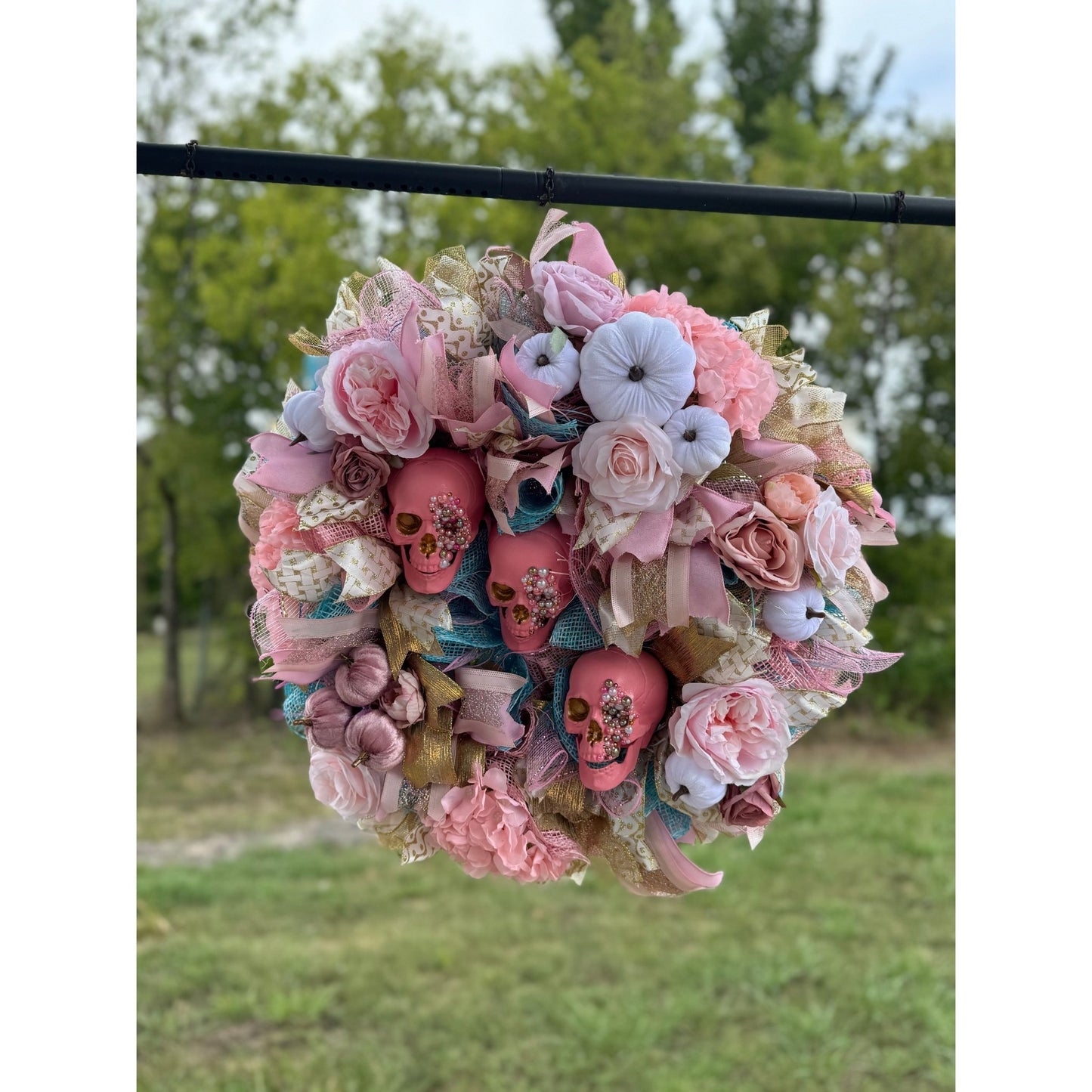 Halloween Skull Wreath